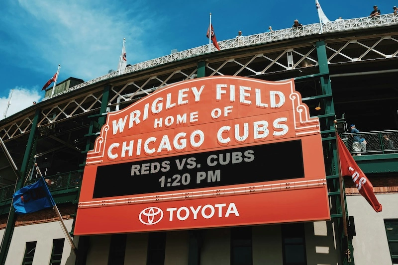 The Wrigley Field sign.